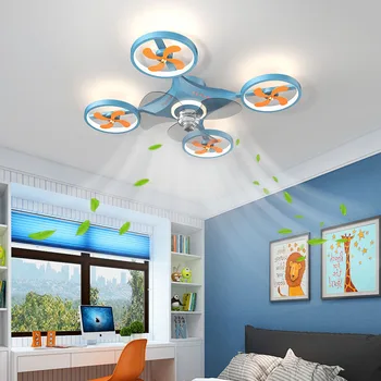 Neviditeľný Stierač Stropný Ventilátor Svetlo Diaľkové Ovládanie Moderných Nordic Stropné Svietidlo LED Produktový Dekorácie Deti Spálňa Obývacia Izba