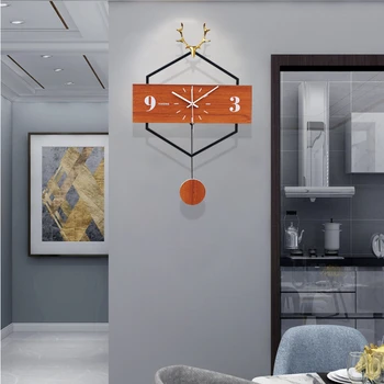 Nordic jeleň hlavu nástenné hodiny obývacia izba domov creative móde stene hodinky osobnosti luxusné hodiny moderný minimalistický hodiny.