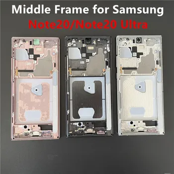 Note20 Pre Samsung Galaxy Note 20 Ultra N980 N981 N985 N986 Strede Rámu Bývanie Rada LCD Panelu Opravy Náhradných Časť + Bočné Tlačidlo