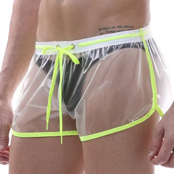 Nové Módne Mužov Transparentné boxerky Veľké Veľkosti Voľné Plavky Dovolenku Plaviek See-through Plavky, Plavky
