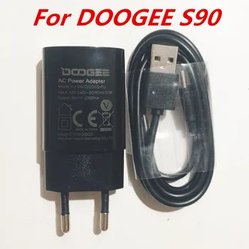 Nový, Originálny DOOGEE S90 USB Napájací Adaptér Nabíjačka EU Plug Cestovné Prepínanie Napájania+Typ-C, Usb Kábel Dátový Riadok