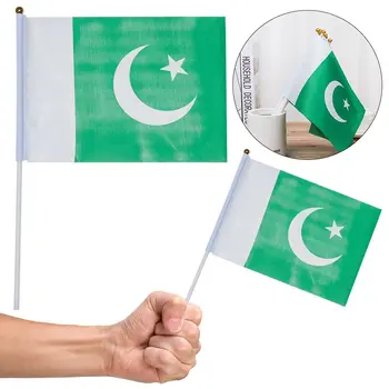 Odolné Strana navrhne Slávnostné Články Plastové Stožiar Pakistan Strane Vlajky, Bannery Bunting 14*21 cm Vlajky