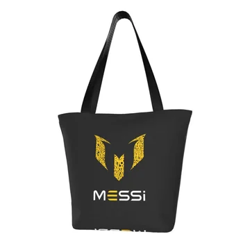 Opakovane Messis Futbal Nákupní Taška Ženy Ramenný Plátno Tote Bag Umývateľný Potraviny Shopper Tašky
