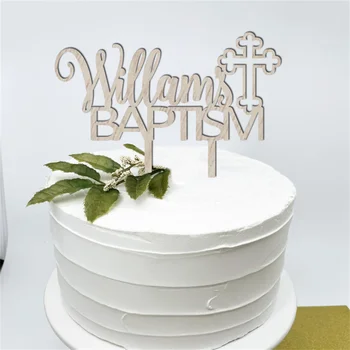 Osobné Meno Tortu Vňaťou Krst Boh Vám Žehnaj Krst Na Prvé Sväté Prijímanie S Cross Baby Sprcha Cake Decor