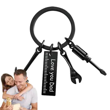 Otec Keychain Skrutkovač Keychain Nastaviteľné Nerezový Mini Ručné Náradie Keychain DIY Nástroj Auto Krúžok na Darčeky Pre Otca