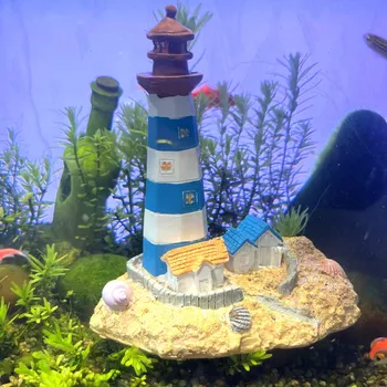Ponorné Maják Ryby Partner k životnému Prostrediu, Živice akvárium Dekorácie Nádrž na Vodu, DIY Krajiny Dekorácie Dodávky