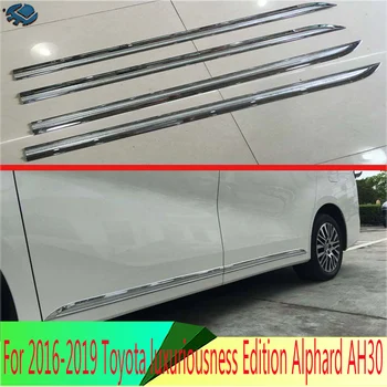 Pre 2016-2019 Toyota luxuriousness Edition Alphard AH30 Auto Príslušenstvo, ABS Chrome Bočné Dvierka Linky Ozdobu Tela Sklon
