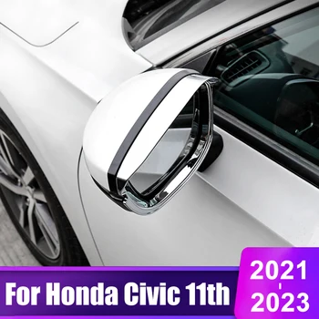 Pre Honda Civic 11. Gen 2021 2022 2023 Auto Spätné Zrkadlo Obočie Rainproof Dážď Chránič Trim Kryt Príslušenstvo