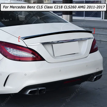 Pre Mercedes Benz CLS Triedy C218 CLS260 300 AMG rokov 2011-2016 2017 Zadný Spojler Krídlo Trup Lip Gloss Black Príslušenstvo, Výfuky ABS