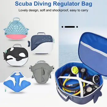 Prenosné Dýchanie Potápanie Regulátor Skladovanie Taška Shockproof Opotrebovaniu Veľkú Kapacitu Cartoon Tvar Skladovanie Taška