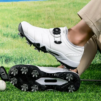 Profesionálne Mužov Golf Sport Topánky Biela Modrá Ženy Veľké Veľkosti 37-46 Golf Tenisky Hrotmi Golf Obuv