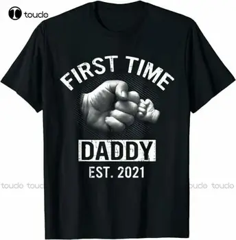 Prvý raz si Otecko Nové Otec Est Otcov, Deň T-Shirts Bavlna Trend 2021 veľký a vysoký košele pre mužov