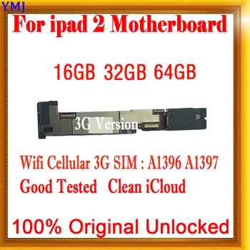 Pôvodný Dosky Pre iPad 2 Doske WIFI A1395 / WiFi +Celluar 3G Verzia A1396 A1397 Odomknutý Doske Voľný iCloud