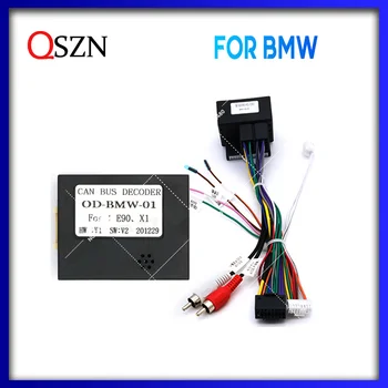 QSZN Pre BMW 1 Series / E90 E92 E93 / X1 Android autorádia Canbus Box Dekodér Elektroinštalácie Postroj Adaptér Napájací Kábel OUDI-BWM-01