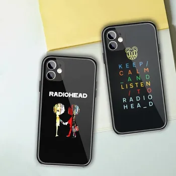 Radiohead, Hudobný Telefón puzdro Pre iPhone 14 13 12 11 XS X 8 7 6 Plus Mini Pro Max SE 2022 Black PC TPU Sklenený Kryt Telefónu