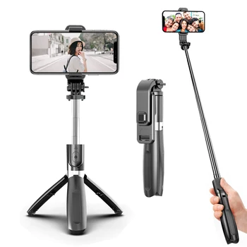 Rozšíriteľný Selfie Stick Statív pomocou Bezdrôtového Diaľkového a Telefón Majiteľa, Prenosný Telefón Statív Stojanom pre Smartphone Akciu, Fotoaparát
