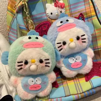 Sanrio Hangyodon Bublina Plyšové Hračky Kawaii Hobby Ručné Tvorivé Batoh Prívesok Keychain Dievčenské Dovolenku Dar Hotový Výrobok