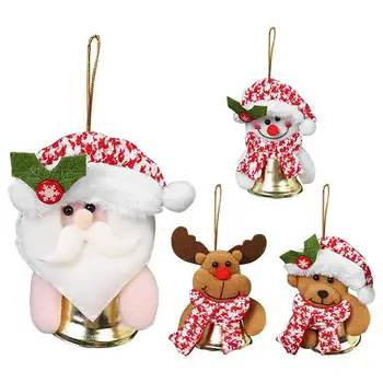 Santa Claus Snehuliak Elk Bell Bábika Vianočný Zvonček Bábika Prívesok Vianočný Stromček Visí Prívesky Deti Hračky Nový Rok Dekorácie