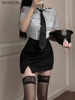 Sexy Cosplay nočný klub Výkon Nosiť Oblečenie, Policajtka Noc Zobraziť Kráľovnej Oblečenie Office Tajomník Letuška Jednotné Oblek