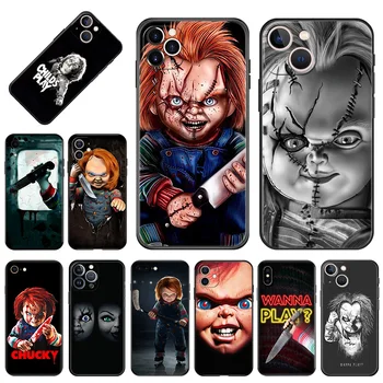 Silikónové Mäkké Telefón puzdro pre iPhone 14 13 Pro Max 12 11 Mini 7 8 6 6 Plus SE XS X XR Horor Dieťa Chucky Matný Coque