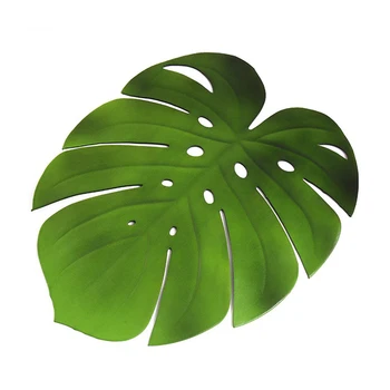 Simulácia EVA Korytnačka Späť Leaf Placemat Západnej Non-slip tepelná Izolácia Tabuľka Mat S Zelených Rastlín, Misky, Tácky