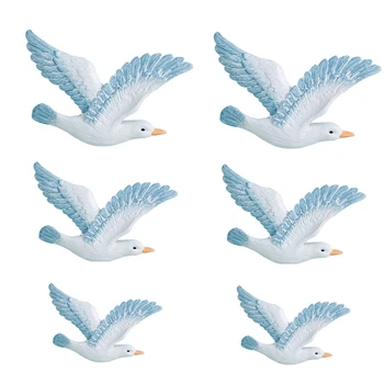 Simulácia Stredomoria 6Pcs Seagull Lietajúci Vták Seabird Živice Mier Holub Mora Dekorácie Pozadí Steny Prívesok