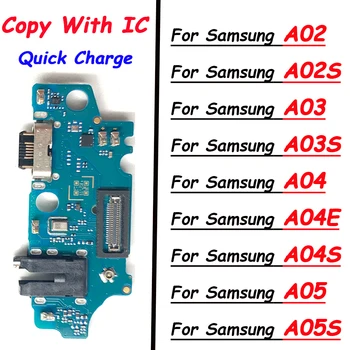 Testované Nabíjačku USB Nabíjací Port Konektor Doku Rada Flex Kábel Micro Pre Samsung A02 A03 A035F A04 A05 A02S A025F A03S A04S