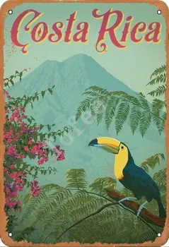 Tofee Costa Rica Železa Plagát Vintage Maľovanie Cínom Prihláste sa pre Dekorácie Remeslá