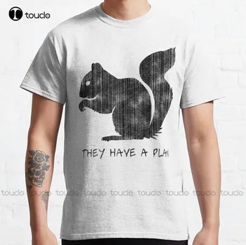 Veveričky: Majú Plán Klasické T-Tričko Vtipné Tričká Pre Mužov Zábavné Umenie Streetwear Cartoon Tee Digitálna Tlač Tee Košele