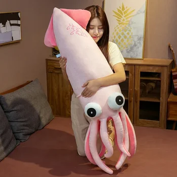 Veľké rozmery 130 cm Simulácie zvieracích Squid Sépie Octopus plnené plyšové hračky Morského života bábika Auto rozkladacia Pohovka Spánku Podržte vankúš darček