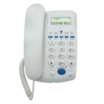 Veľké Tlačidlo Telefón pre Eldly Crystal Pozemné Obchodu Hovor Stôl Zobrazenie Volajúceho Šnúrový Telefón na Home Office Hoteli