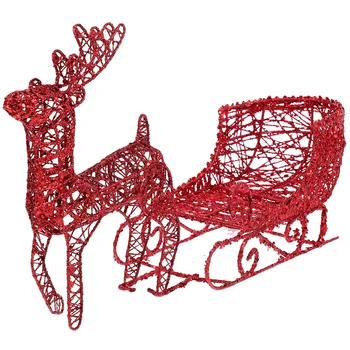 Vianočné Jeleň Košíka Ornament Kovaného Železa Mini Sobov Elk Sane Ploche Ornament Domáce Stranu Tabuľky Údaje Dekorácie