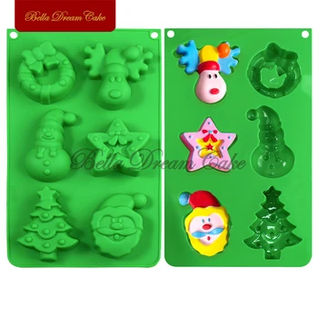 Vianočný Strom 3D/Santa Claus/Snehuliak Silikónové pečící Formy DIY Čokoládový Mousse Plesne Cake Zdobenie Nástroje Kuchyňa Pečenie