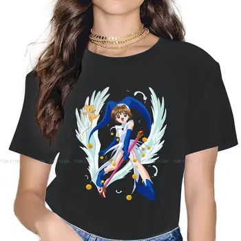 Vodné Kostým Ženy Tričko Cardcaptor Sakura Manga Crewneck Dievčatá Krátky Rukáv 4XL Lady T Shirt Humor Módne Darček