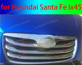 Vysoká Kvalita Zásuvky Pred Uprostred Mriežky Pokovovanie Auto Styling na roky 2010-2012 pre Hyundai Santa Fe Ix45