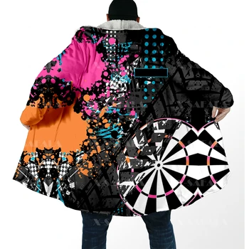 Šípky Milenca Darček Športové Kabát Kabát 3D Vytlačené Hrubé Teplé Plášť s Kapucňou pre Mužov Vetru Unisex Fleece Bežné-56